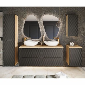 Casa Padrino Keramik Waschbecken Schale Hochglanz Weiß 51 cm - Badezimmer Accessoires