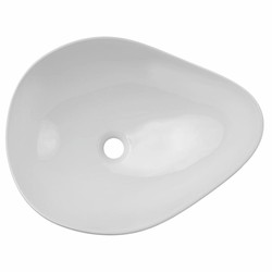 Casa Padrino Ceramic Washbasin Bowl High Gloss White 51 cm - Bathroom Accessories