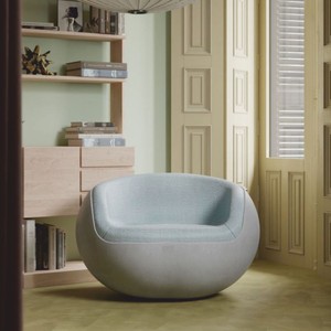 Luxus Wohnzimmer Hotel Outdoor Garten Sessel Grau Hellblau