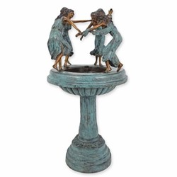 Jugendstil Bronze Springbrunnen Gartenbrunnen 4 Frauen