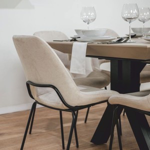 Casa Padrino Esstisch Beige / Schwarz 180-468 cm - Rechteckiger Ausziehbarer Küchentisch