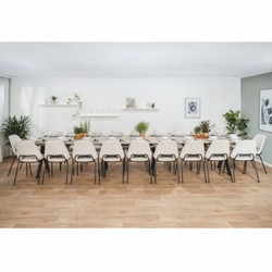 Ausziehbarer Esstisch Küchentisch Beige Schwarz