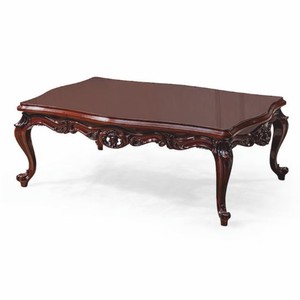 Prunkvoller Luxus Barock Massivholz Couchtisch Wohnzimmertisch Dunkelbraun