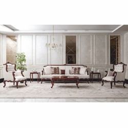 Casa Padrino mesa de centro barroco de lujo marrón oscuro 122 cm - Muebles de estilo barroco
