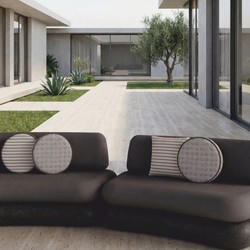 Casa Padrino sofá de lujo de hormigón gris / antracita 463 cm - Sofá de jardín