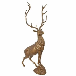 Casa Padrino sculpture en bronze XXL cerf H. 220 cm - Figurine décorative grandeur nature