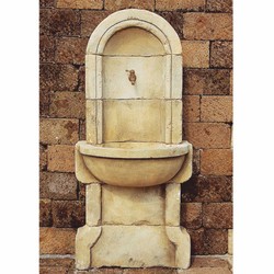 Casa Padrino Art Nouveau Wall Fountain Sand H. 170 cm - Made in Italy