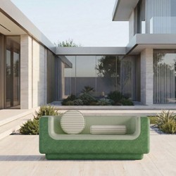 Casa Padrino sofá de lujo verde / verde menta 180 cm - Sofá de hormigón resistente a la intemperie