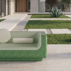 Casa Padrino sofá de lujo verde / verde menta 180 cm - Sofá de hormigón resistente a la intemperie