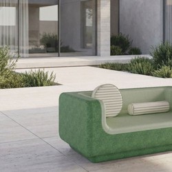 Casa Padrino sofá de lujo verde / verde menta 180 cm - Sofá de hormigón resistente a la intemperie