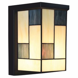 Casa Padrino applique da esterno a LED Tiffany Art Déco crema / grigio / nero A. 28 cm