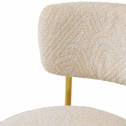 Casa Padrino Luxury Stainless Steel Bar Stool Cream / Brass H. 104 cm - Luxury Bar Furniture