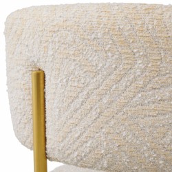 Casa Padrino Luxury Stainless Steel Bar Stool Cream / Brass H. 104 cm - Luxury Bar Furniture