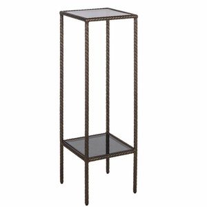 Casa Padrino Luxus Säule Bronze / Schwarz H. 91 cm - Luxus Wohnzimmer Möbel