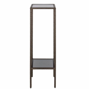 Casa Padrino Luxus Säule Bronze / Schwarz H. 91 cm - Luxus Wohnzimmer Möbel