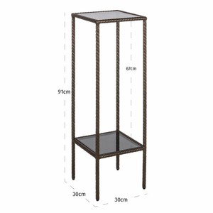 Casa Padrino Luxus Säule Bronze / Schwarz H. 91 cm - Luxus Wohnzimmer Möbel