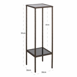 Casa Padrino colonne de luxe bronze / noir H. 91 cm - Mobilier de salon de luxe