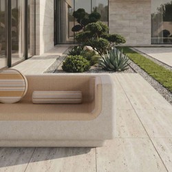 Luxus Wohnzimmer Hotel Outdoor Garten Sofa Creme Beige