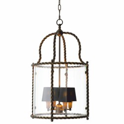 Casa Padrino lámpara colgante de lujo bronce / negro Al. 72,5 cm - Calidad de lujo