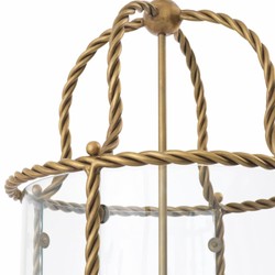 Casa Padrino lámpara colgante de lujo latón vintage / blanco Al. 72,5 cm - Calidad de lujo