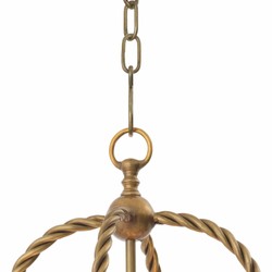 Casa Padrino lámpara colgante de lujo latón vintage / blanco Al. 72,5 cm - Calidad de lujo