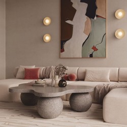 Casa Padrino luxury concrete coffee table gray 140 cm - Living room & garden furniture