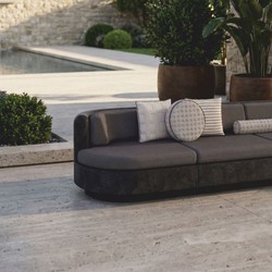 Casa Padrino Luxury Concrete Sofa Anthracite / Gray 294 cm - Living Room & Garden Sofa