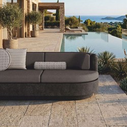 Casa Padrino Luxury Concrete Sofa Anthracite / Gray 294 cm - Living Room & Garden Sofa