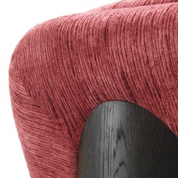 Casa Padrino Luxury Swivel Armchair Bordeaux Red / Dark Brown - Living Room & Hotel Furniture