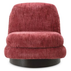 Casa Padrino Luxury Swivel Armchair Bordeaux Red / Dark Brown - Living Room & Hotel Furniture
