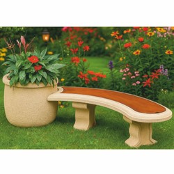 Casa Padrino Art Nouveau Garden Bench with Planter Beige / Brown 217 cm - Made in Italy