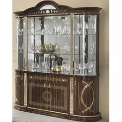 Casa Padrino Vitrina Barroco de Lujo Marrón / Oro 163 x Al. 217 cm - Hecho en Italia