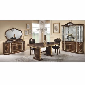 Casa Padrino Luxus Barock Sideboard mit Spiegel Braun / Gold - Made in Italy