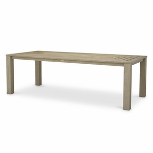 Casa Padrino Mesa de Jardín de Lujo Gris 240 cm - Mesa de Comedor de Jardín de Teca - Muebles de Jardín