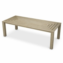 Casa Padrino Luxury Garden Table Gray 240 cm - Teak Garden Dining Table - Garden Furniture
