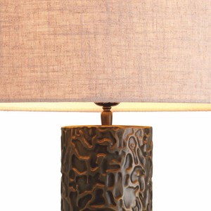 Casa Padrino Luxus Tischleuchte Bronze / Messing / Schwarz / Creme H. 76 cm