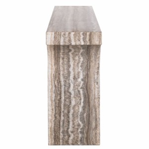 Casa Padrino Luxus Marmor Konsole Braun-Grau 140 cm - Luxus Marmor Möbel