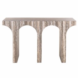 Casa Padrino consola de mármol de lujo marrón-gris 140 cm - Muebles de mármol de lujo