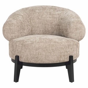 Casa Padrino Luxus Wohnzimmer & Hotel Sessel Beige / Schwarz 88 cm - Luxus Möbel