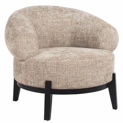 Casa Padrino sillón de lujo de salón y hotel beige / negro 88 cm - Muebles de lujo