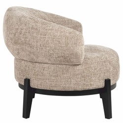 Casa Padrino sillón de lujo de salón y hotel beige / negro 88 cm - Muebles de lujo