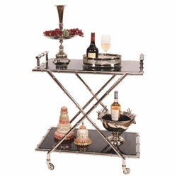Casa Padrino carrito de servicio de lujo plata 82 x Al. 88 cm - Accesorios de restaurantes y hoteles
