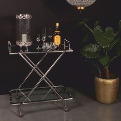 Casa Padrino carrito de servicio de lujo plata 82 x Al. 88 cm - Accesorios de restaurantes y hoteles
