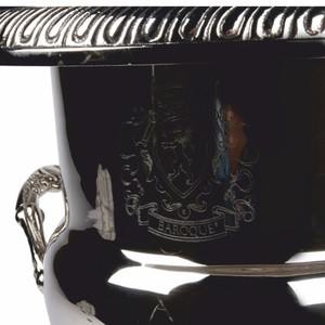 Casa Padrino Barock Weinkühler Silber H. 37 cm - Barock Champagnerkühler