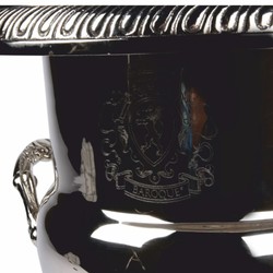 Casa Padrino Baroque Wine Cooler Silver H. 37 cm - Baroque Champagne Cooler