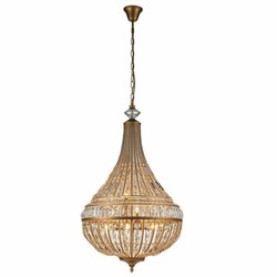 Casa Padrino lustre baroque en cristal or Ø 58 x H. 135 cm - Luminaires baroques