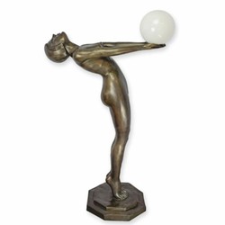 Casa Padrino lampada da terra in bronzo Art Déco bronzo / bianco A. 150 cm - Illuminazione Art Déco
