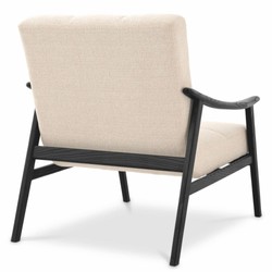 Casa Padrino Luxury Living Room & Hotel Armchair Beige / Black 75.5 cm - Luxury Furniture