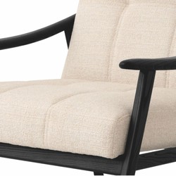 Casa Padrino Luxury Living Room & Hotel Armchair Beige / Black 75.5 cm - Luxury Furniture