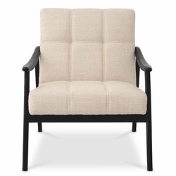 Casa Padrino Luxury Living Room & Hotel Armchair Beige / Black 75.5 cm - Luxury Furniture